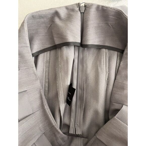 EAST 5TH Size 8 Linen Blend Flare Heather Gray Skirt Ties At Waste Nwt $36‎ - Picture 9 of 9